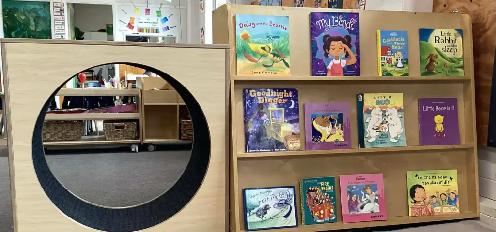 A small library at the centre helps reading become part of home life too. at Parkside Grove