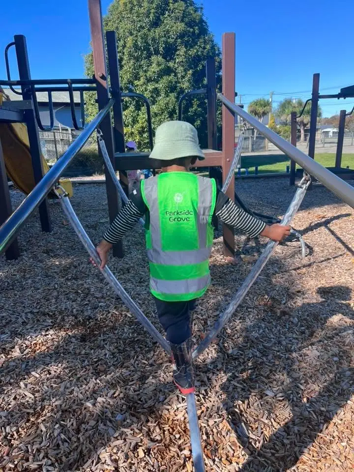 We are so fortunate to be right next door to a park, playground, and basketball court that make many adventures possible. at Parkside Grove