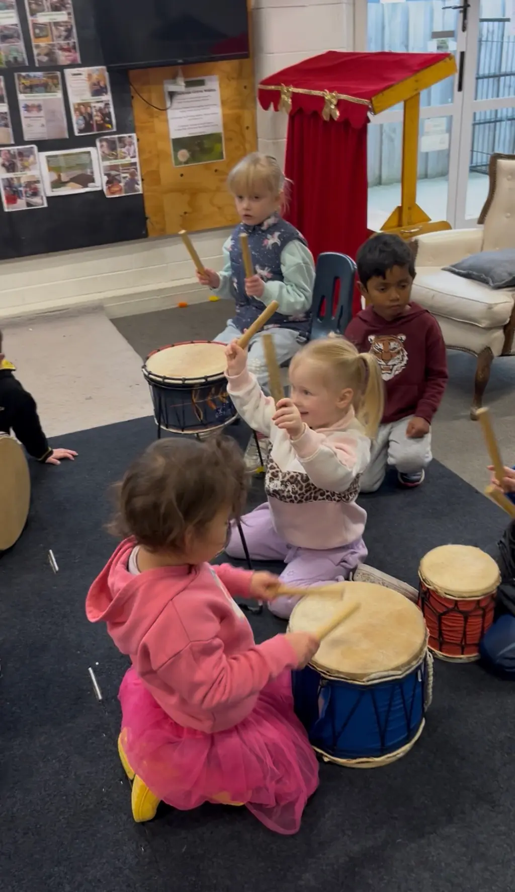 Our own portable stage gives tamariki a place to perform, create, and explore the performing arts. at Parkside Grove